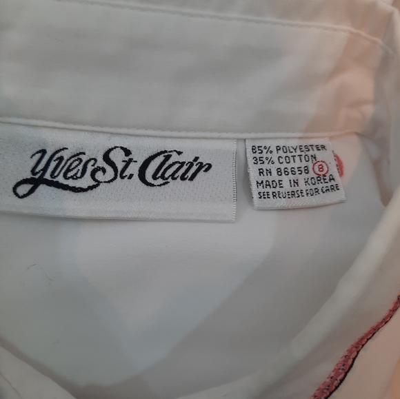 Yves St Clair Vintage Button Down Blouse Size 8 - Picture 12 of 12